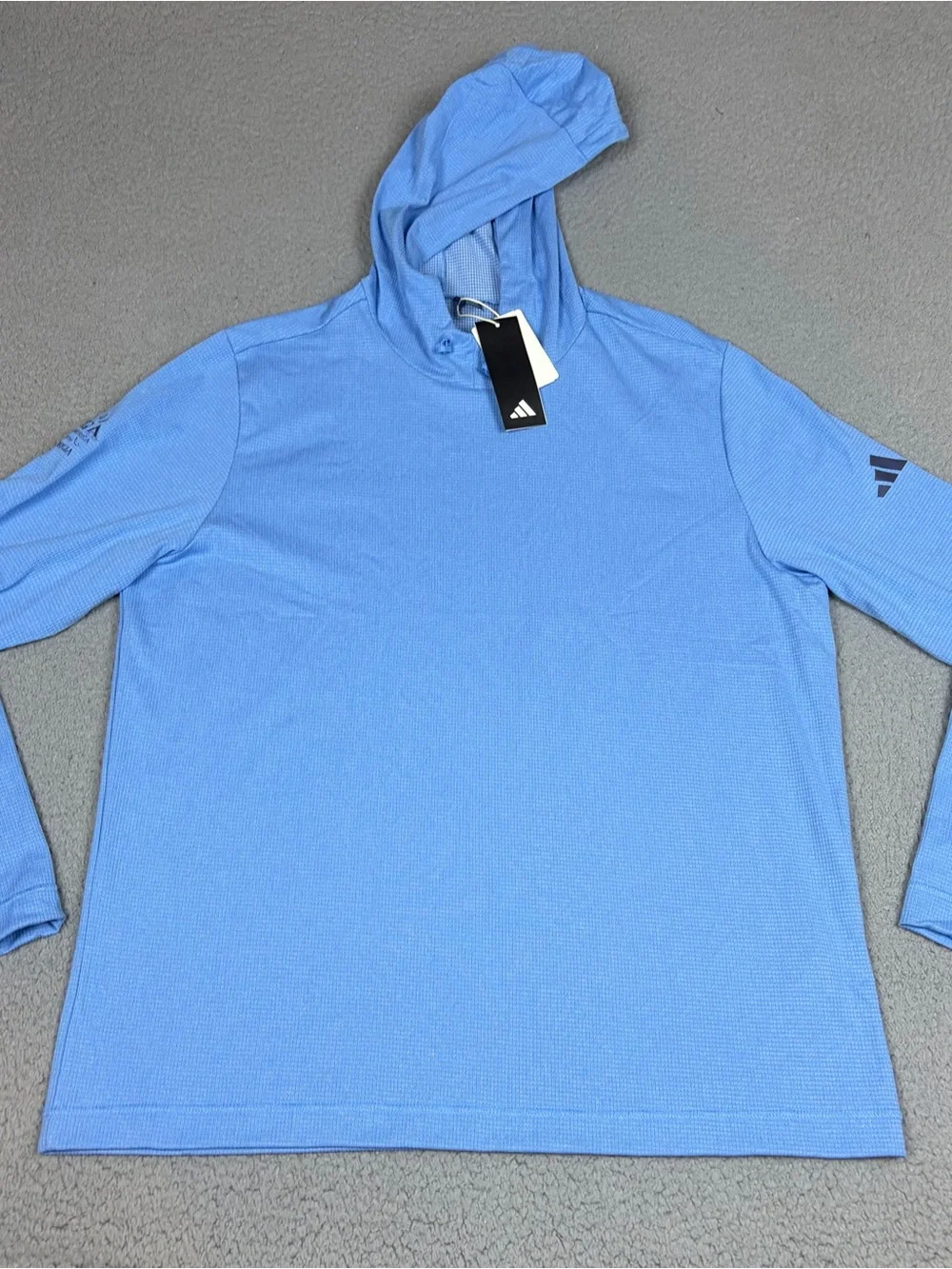 Adidas Performance Hoodie Men L Sky Blue Lightweight Hooded Pullover PGA Georgia